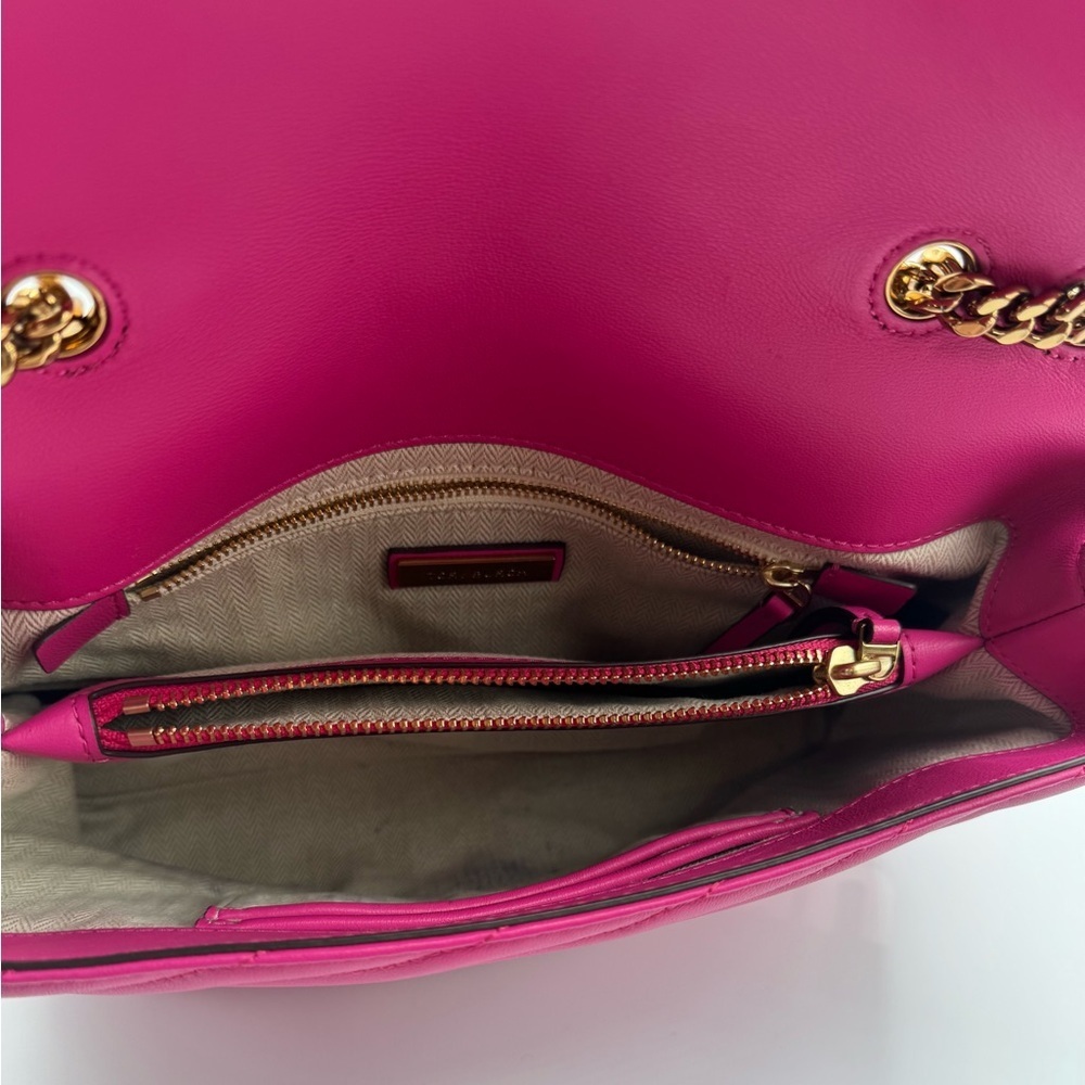 Tory Burch Pink Quilted Shoulder Bag | Good Condition - Picture 12 of 17